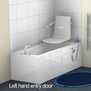 AKW Shakerley Assistive Bath with Seat Lift 1690x690mm LH