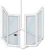 MOD 9 Half Height Shower Doors - Adaptation Supplies