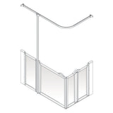 AKW Option B Half Height Shower Screens, Care Screens