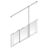 AKW Option P Half Height Shower Screen, Care Screen