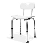 AKW Aluminium Freestanding Shower Seat with Back Support - Adaptation Supplies