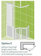 Impey Option E 750mm High Shower Screens - Adaptation Supplies Ltd