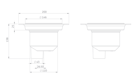 Impey Level-Dec Easyfit Wetroom Floor Former Tray inc Vinyl Floor Gulley Vertical Waste Chrome - Adaptation Supplies