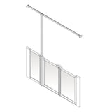 AKW Option UW Half Height Shower Screens 750mm Care Screens - Adaptation Supplies