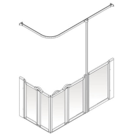 AKW Option X Half Height Shower Screens, Care Screens - Adaptation Supplies